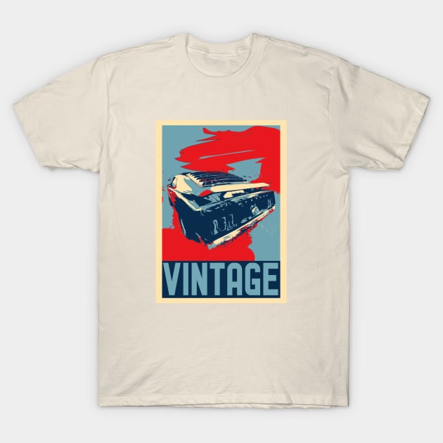 Vintage Muscle Car T-Shirt by VintageMimi